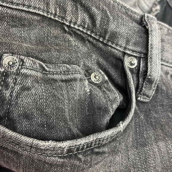 ALL SAINTSRex Slim Jeans in Faded Black Distressed Size 33